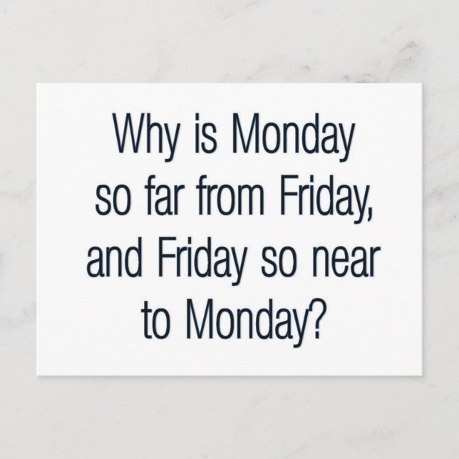 Postal Cita divertida del lunes (Anverso)