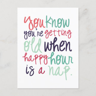 Postal Cita Divertida Diciendo Humor Al Envejecer