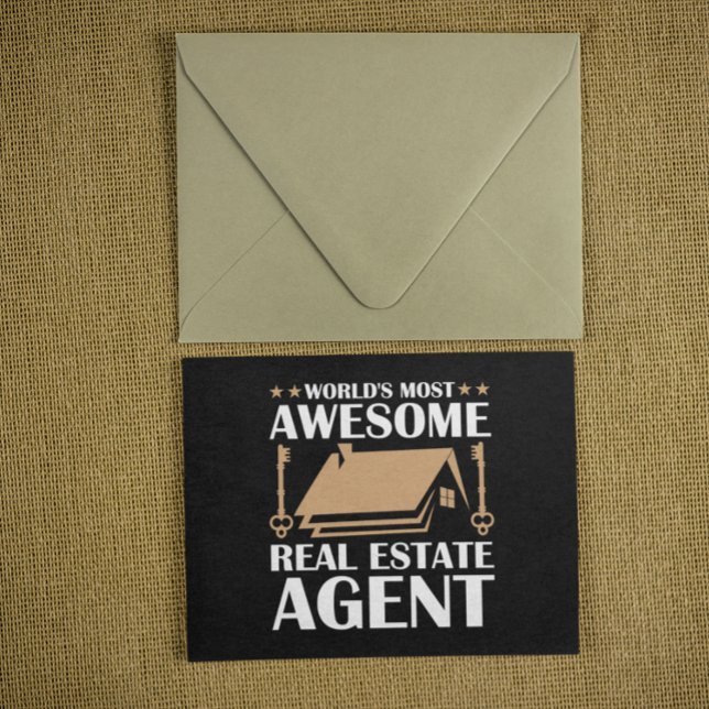 Postal Cita divertida e impresionante agente inmobiliario (awesome real estate agent postcard)
