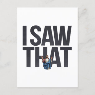 Postal Cita divertida Jesús Meme Vi Ese Cristiano