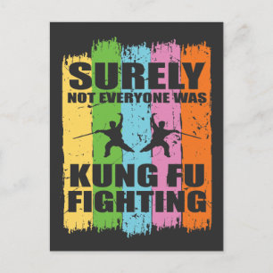 Postal Cita divertida sobre artes marciales de Kung Fu