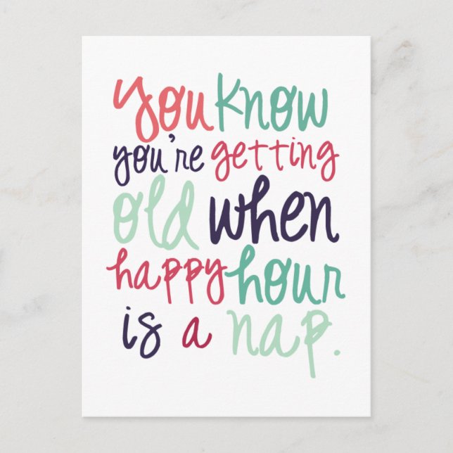 Postal Cita Divertida y Graciosa Diciendo Humor al Enveje (Anverso)