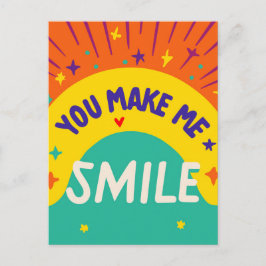 Postal Cita el día de San Valentín "Me haces sonreír"