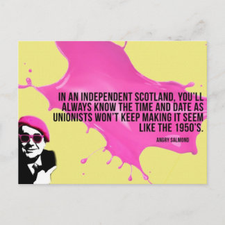Postal Cita enojada de Salmond