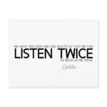 CITA: Epicteto: Escuchar dos veces