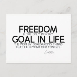 Postal CITA: Epictetus: Libertad: meta digna