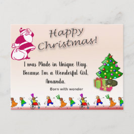 Postal Cita especial de niño con Navidades MARAVILLOSAS