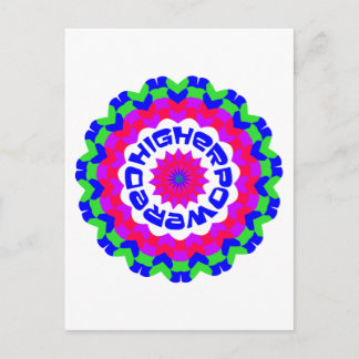 Postal Cita espiritual de mayor potencia Diseño Kaleidosc