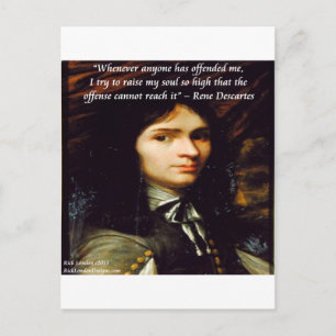 Postal "Cita Famosa de Descartes 'Eleva Mi Alma'"