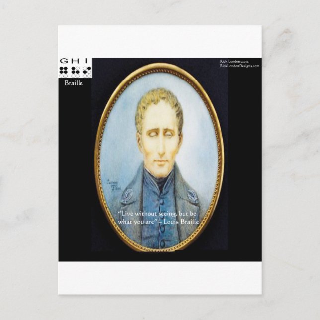 Postal Cita famosa de Louis Braille (Anverso)