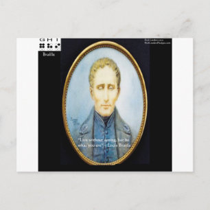 Postal Cita Famosa de Louis Braille