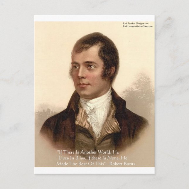 Postal Cita Famosa de Robert Burns (Anverso)