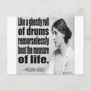 Postal Cita fantasmal de Virginia Woolf