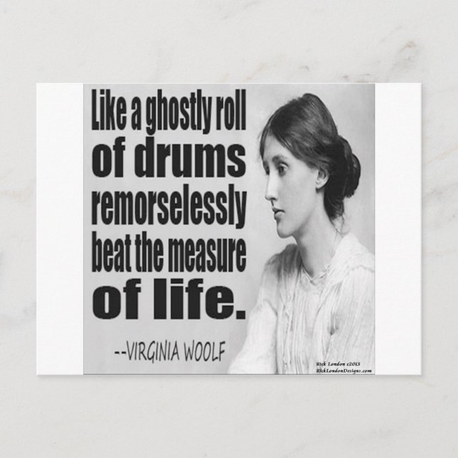 Postal Cita fantasmal de Virginia Woolf (Anverso)