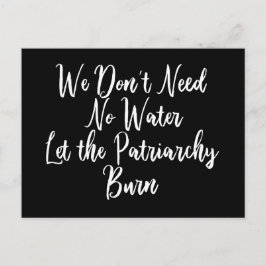 Postal Cita feminista antipatriarcal divertida para mujer