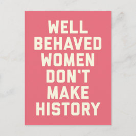 Postal Cita feminista de buen comportamiento