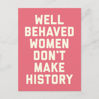 Postal Cita feminista de buen comportamiento