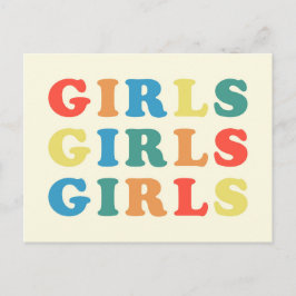 Postal Cita feminista de Chicas chicas Chicas