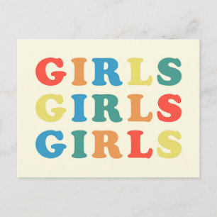 Postal Cita feminista de Chicas chicas Chicas