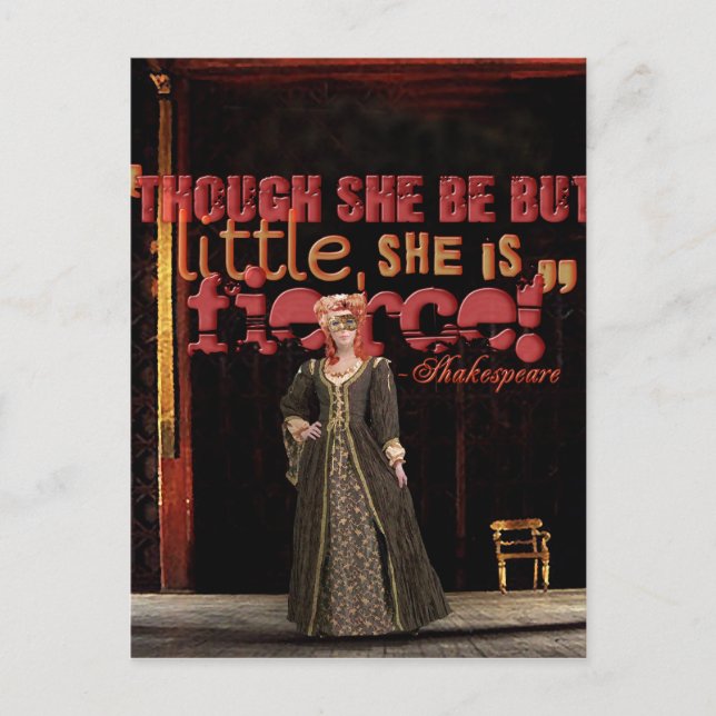 Postal Cita feroz de Shakespeare (Anverso)