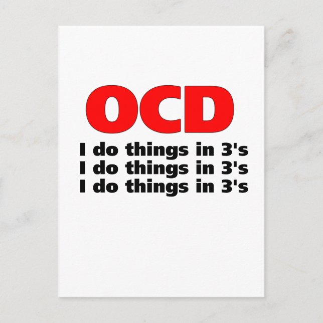 Postal cita graciosa de ocd (Anverso)