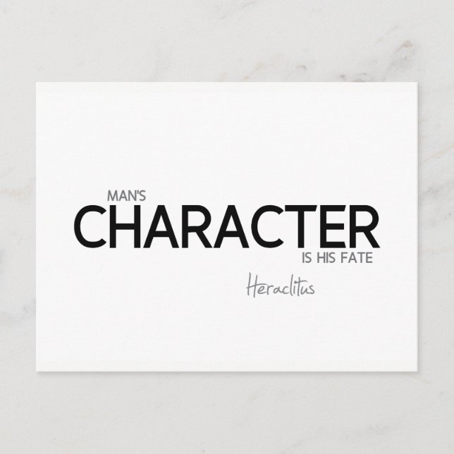 Postal CITA: Heraclitus: El personaje del hombre (Anverso)