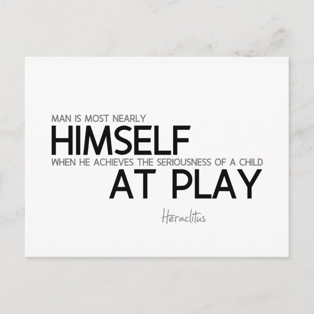 Postal CITA: Heraclitus: Niño en juego (Anverso)