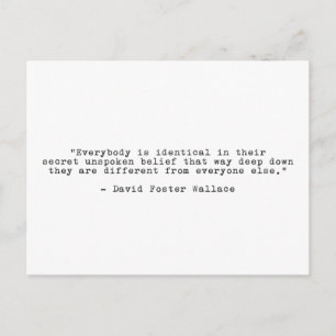 Postal Cita individual de David Foster Wallace