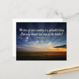 Postal Cita Inspiradora "Amor sin fronteras"