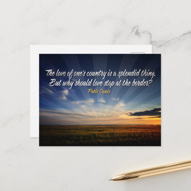 Postal Cita Inspiradora "Amor sin fronteras" (Anverso/Reverso In Situ)