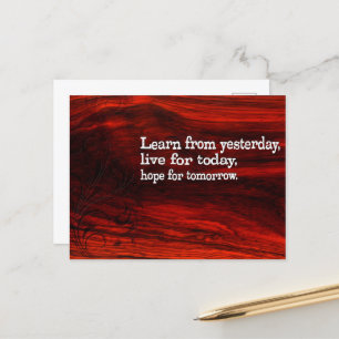 Postal Cita Inspiradora "Aprende, vive, espera"