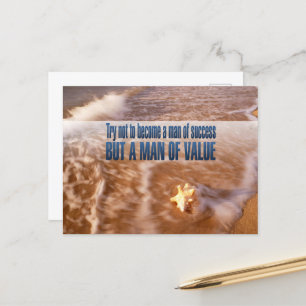 Postal Cita Inspiradora "Conviértete en un hombre de valo