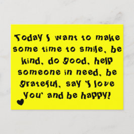 Postal Cita Inspiradora corta Imprimir amarillo