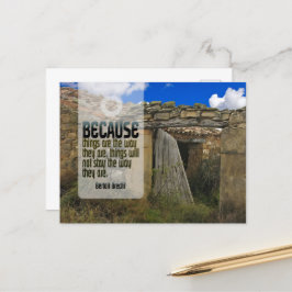 Postal Cita Inspiradora de Bertolt Brecht "Change"