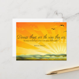 Postal Cita Inspiradora de Bertolt Brecht "Change" Postca