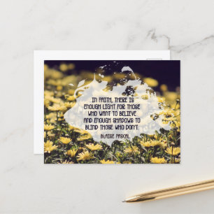 Postal Cita Inspiradora de Blaise Pascal "En fe"