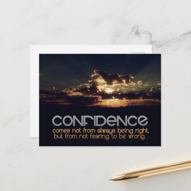 Postal Cita Inspiradora de "confianza" (Anverso/Reverso In Situ)