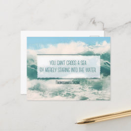 Postal Cita Inspiradora de "Cross a sea"