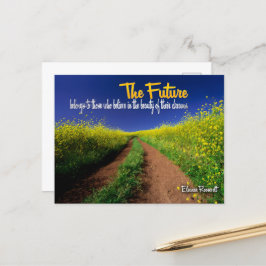 Postal Cita Inspiradora de Eleanor Roosevelt "El futuro"