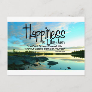 Postal Cita Inspiradora de felicidad