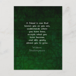 Postal Cita inspiradora de la amistad de William