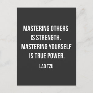 Postal Cita inspiradora de Lao Tzu