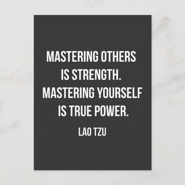 Postal Cita inspiradora de Lao Tzu  (Anverso)