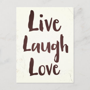 Postal Cita inspiradora de Live Lauder Love vintage
