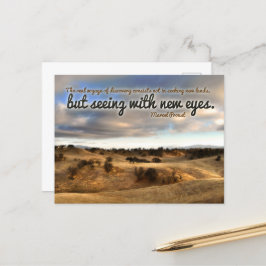 Postal Cita Inspiradora de Marcel Proust "Nuevos ojos"