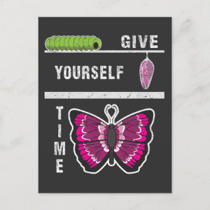 Postal Cita Inspiradora De Mariposa A Tiempo Propio