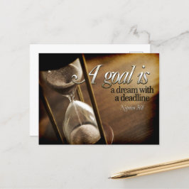 Postal Cita Inspiradora de Napoleón Hill "Un gol"