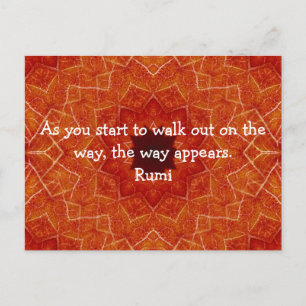 Postal Cita Inspiradora de Rumi sobre la Fe