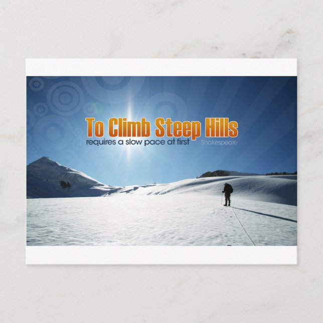 Postal Cita inspiradora de Shakespeare (Anverso)