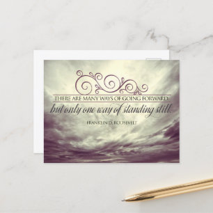 Postal Cita Inspiradora de Theodore Roosevelt "de pie"